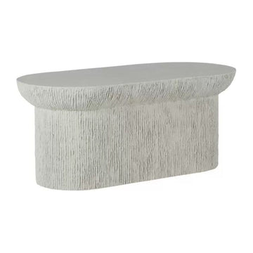 Brant Oval Coffee Table Natural Cast Stone