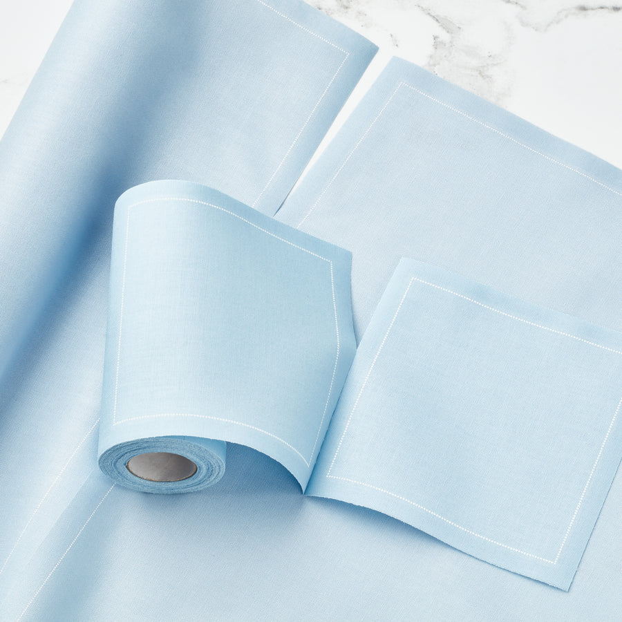 Foggy Blue Cotton Cocktail Napkins 50 Units