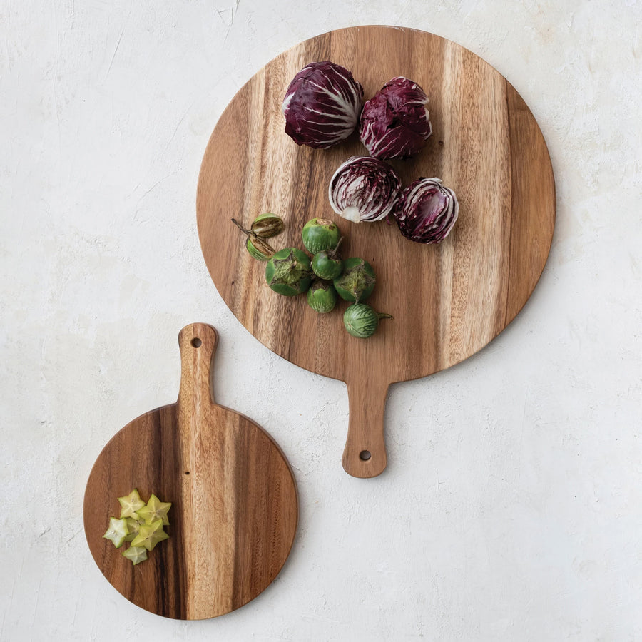 Suar Wood Cheese Board w/ Handle