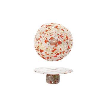 Hand-Blown Confetti Glass Pedestal