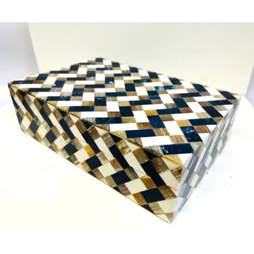 Blue and White Bone Box