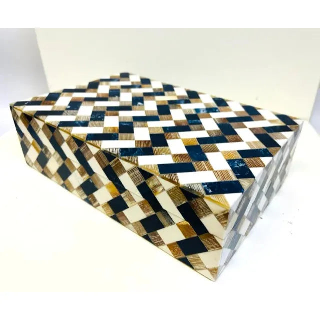 Blue and White Bone Box