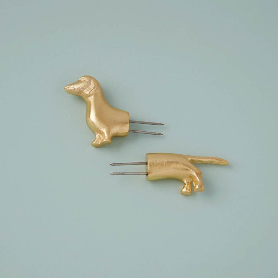 GOLD & CORN HOLDERS DOG