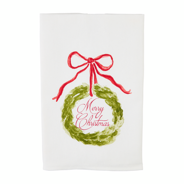 Merry Xmas Topiary Towel