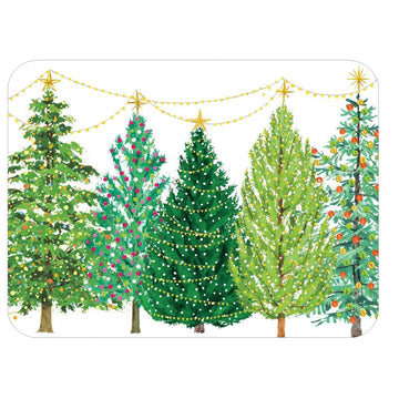 Christmas Tree with Lights Rectangle Paper Placemats