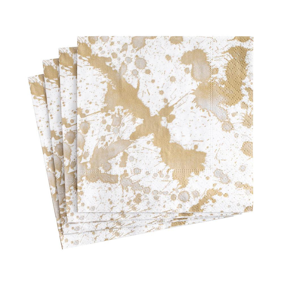 Cocktail Napkins - Splatterware Gold