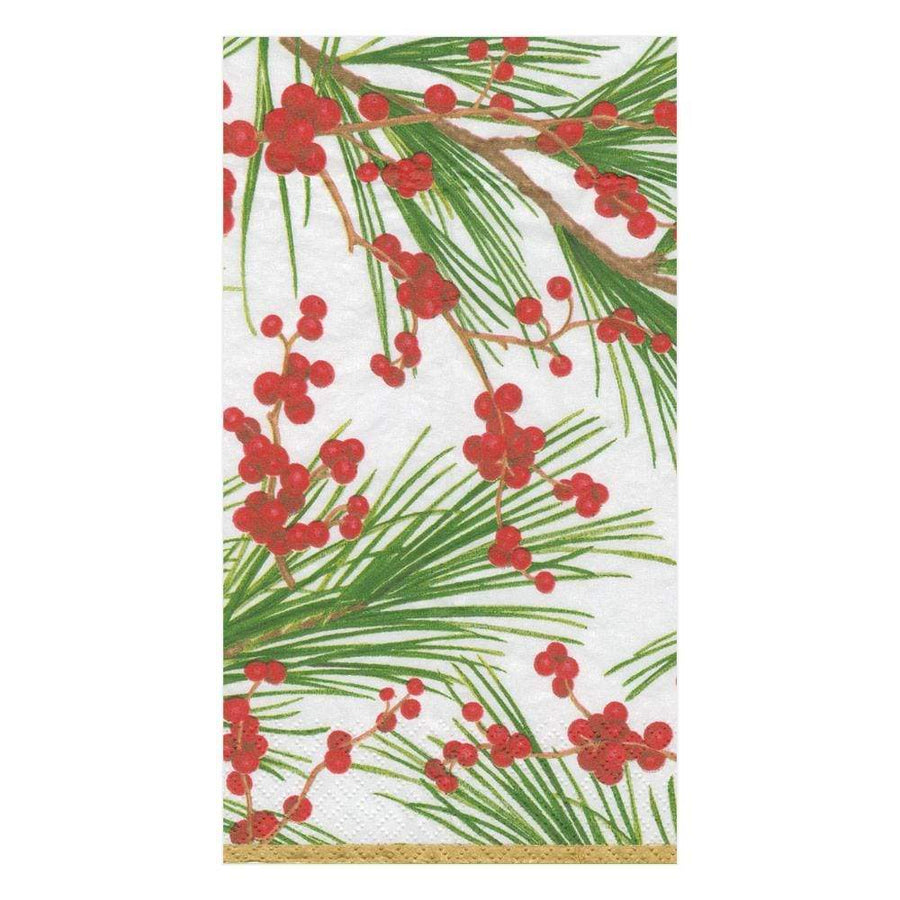 Guest Towel Napkins - Berries and Pine