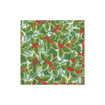 Cocktail Napkins - Holly & Mistletoe