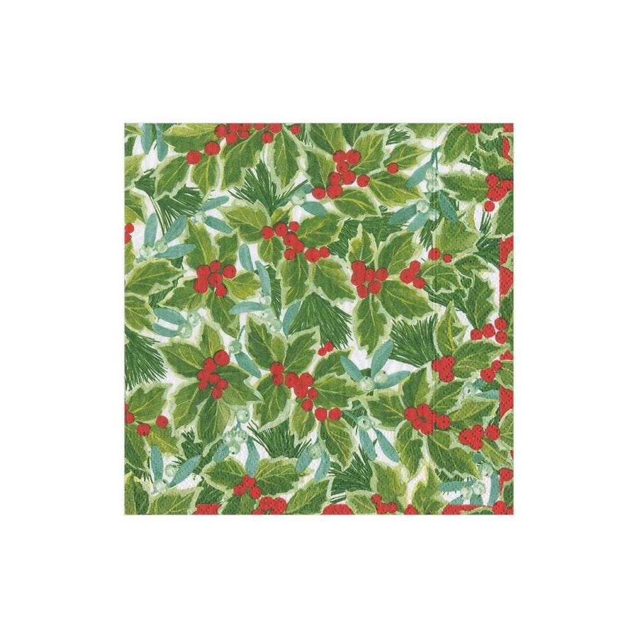 Cocktail Napkins - Holly & Mistletoe