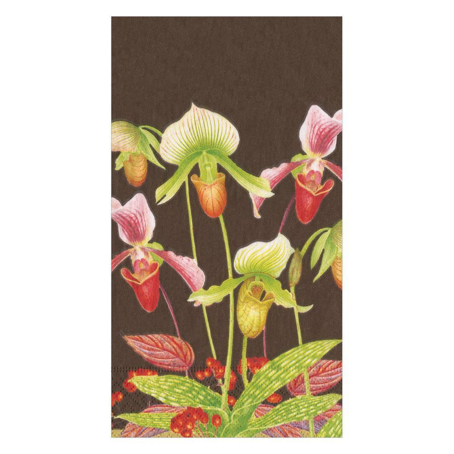 Guest Towel Napkins - Slipper Orchid