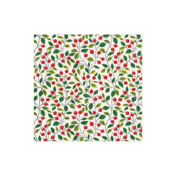 Cocktail Napkins - Berries and Leaves