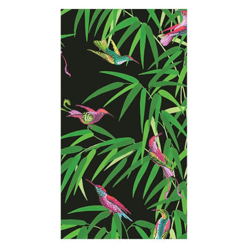 Birds in Paradise Paper Guest Towel Napkins in Black