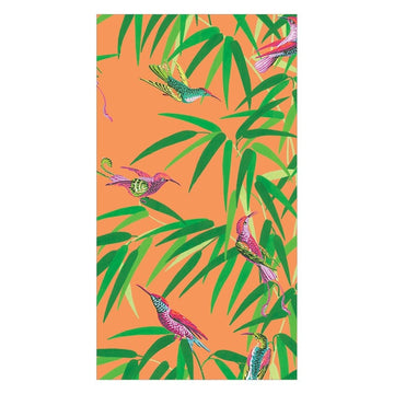 Birds in Paradise Paper Guest Towel Napkins in Orange