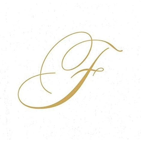 White Pearl & Gold Paper Linen Single Initial Box Napkin Cocktail