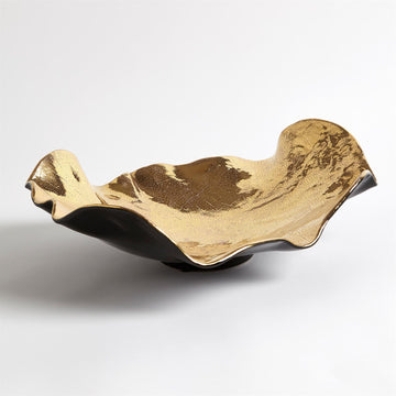 Wave Platter-Gold Crackle