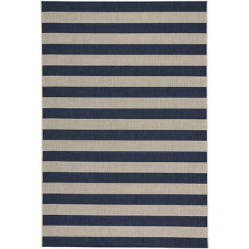 Finesse-Stripe Navy Rug