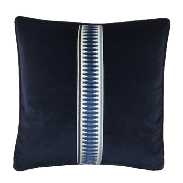Jefferson Navy Tape Pillow