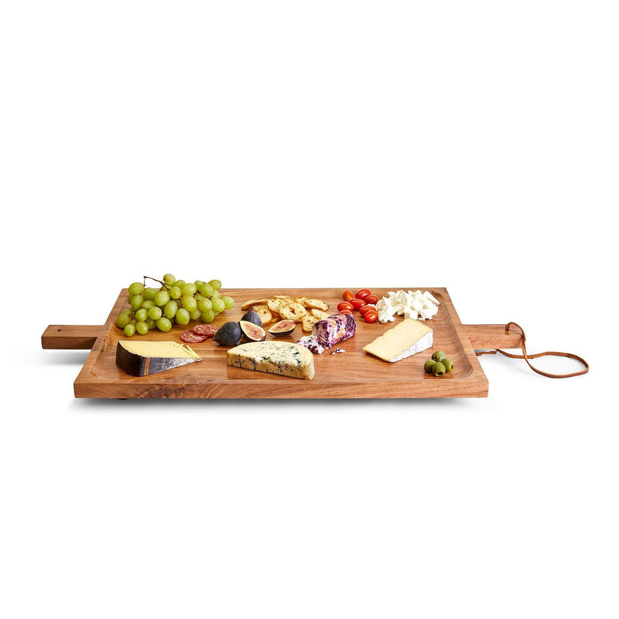 Footed Serving Tray with Handles