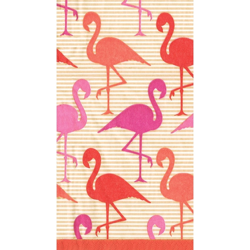 Guest Towel Napkins - Flamingo Strut