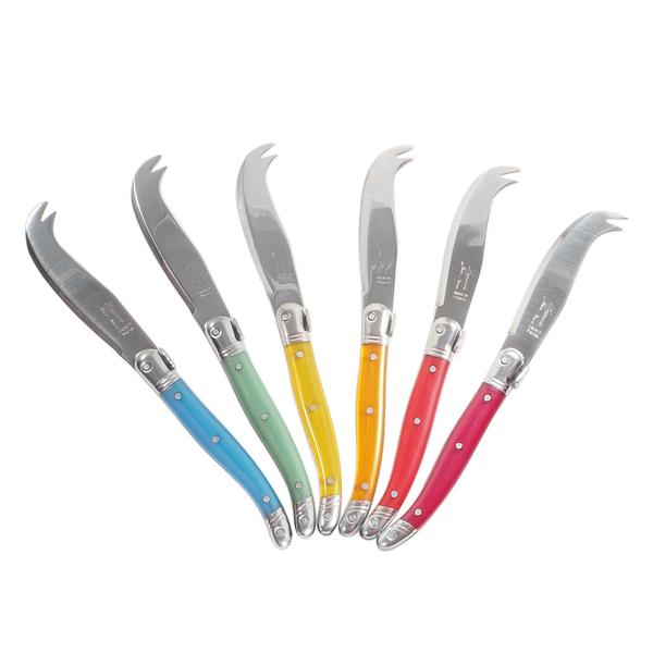 Laguiole Rainbow Mini Fork Tipped Cheese Knives