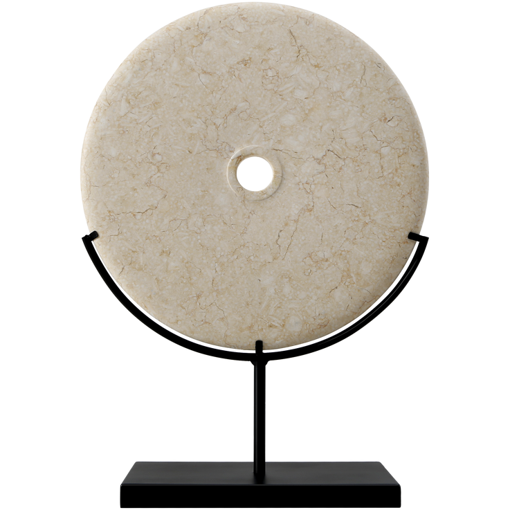 Marble Disk Statue With Base