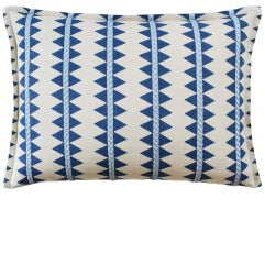 Reno Stripe Embroidery Navy Pillow