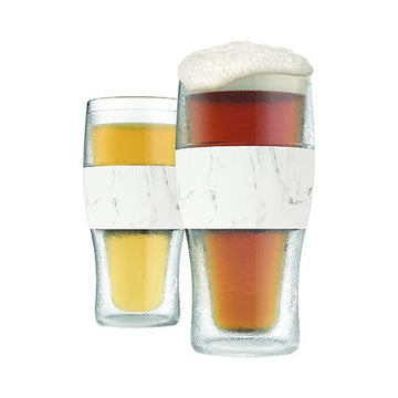 Beer FREEZE  Cooling Cups In Marble  (set of 2)