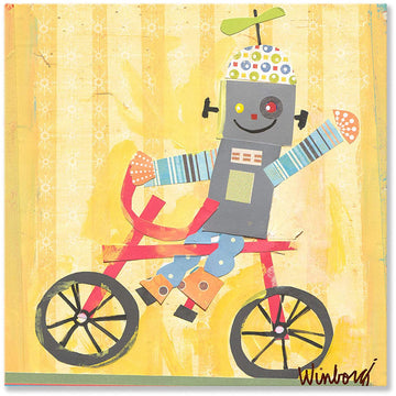 Biking Robot Wall Art Winborg Sisters