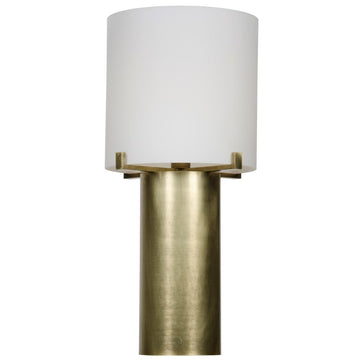 Dede Table Lamp, Antique Brass, Metal and Glass