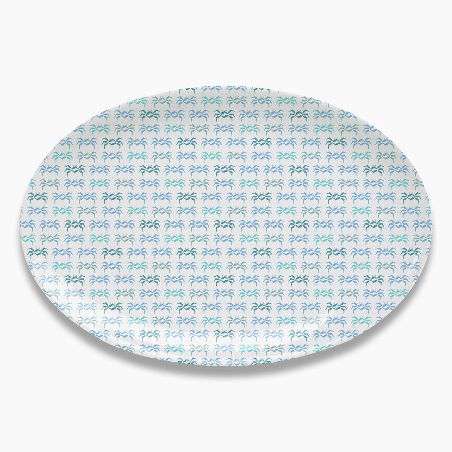 Melamine Oval  Platter -  Sand Crabs