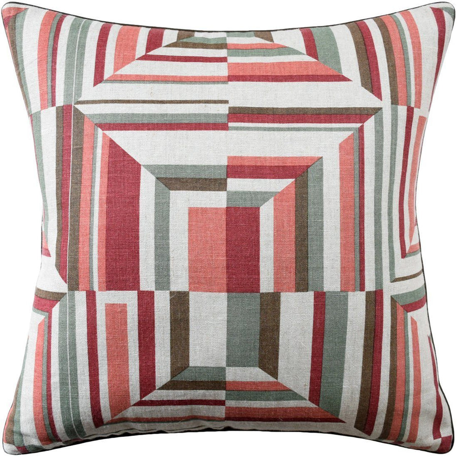 Cubism Red Pillow