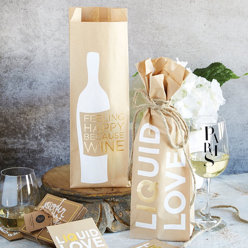 Paper Wine Bags - Assorted