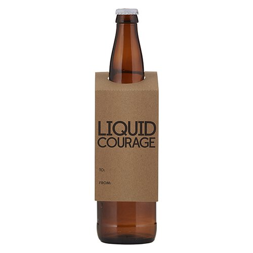 Beverage Bottle Tag- Liquid Courage