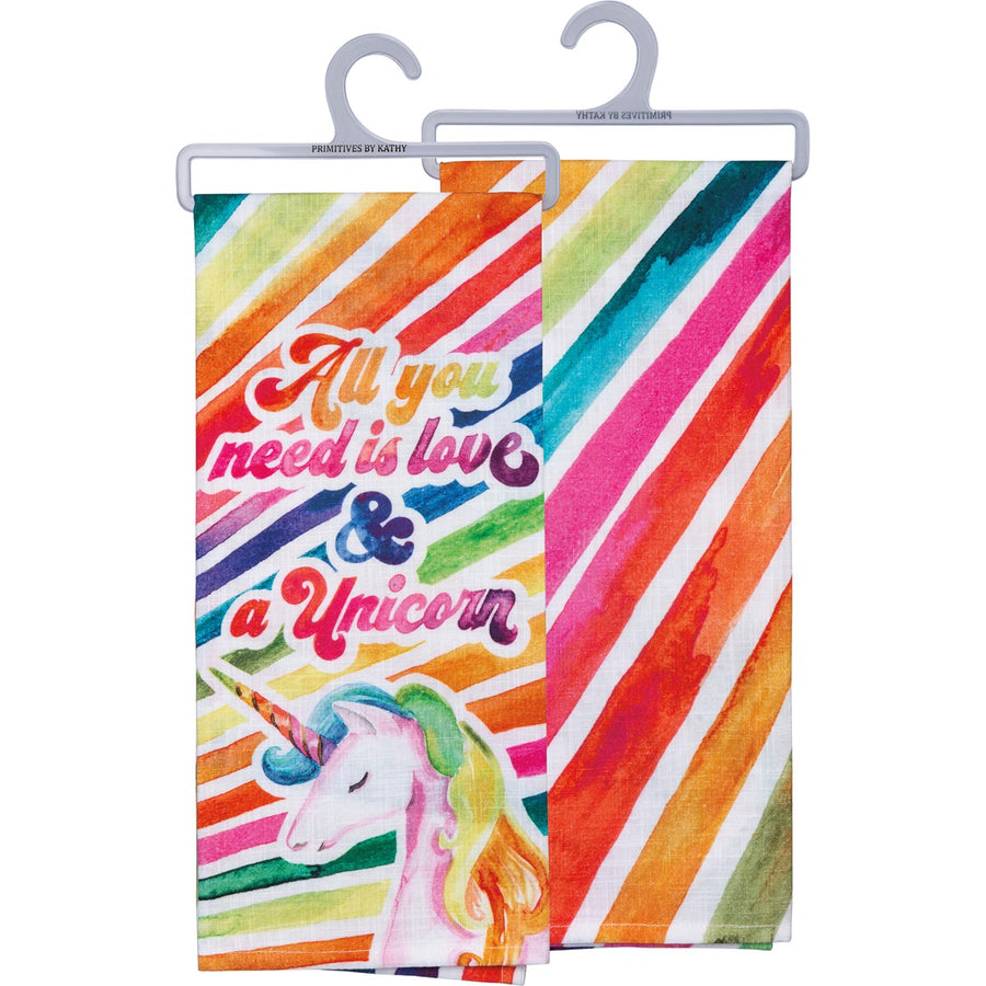 Dish Towel - All You Need Is Love And A Unicorn