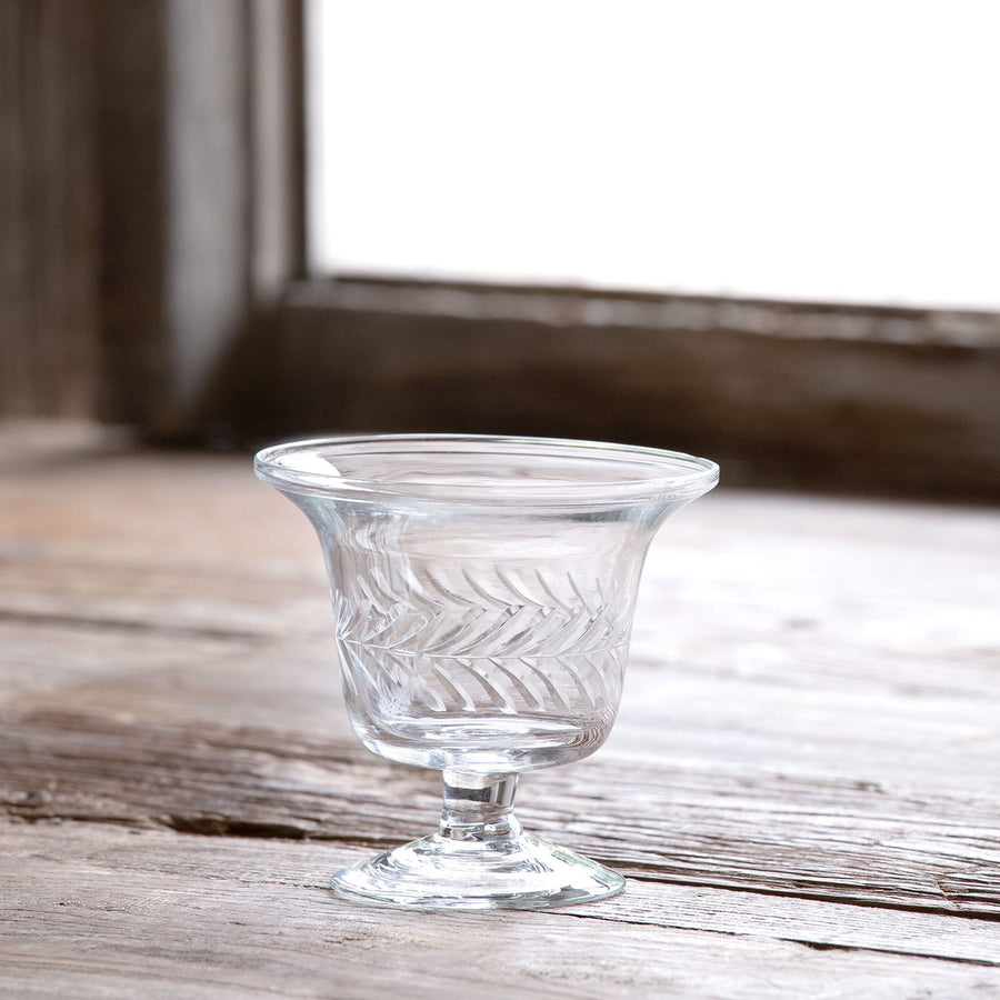 Etched Glass Petite Urn