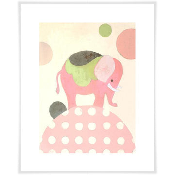 Ella Elephant - Pink Wall Art