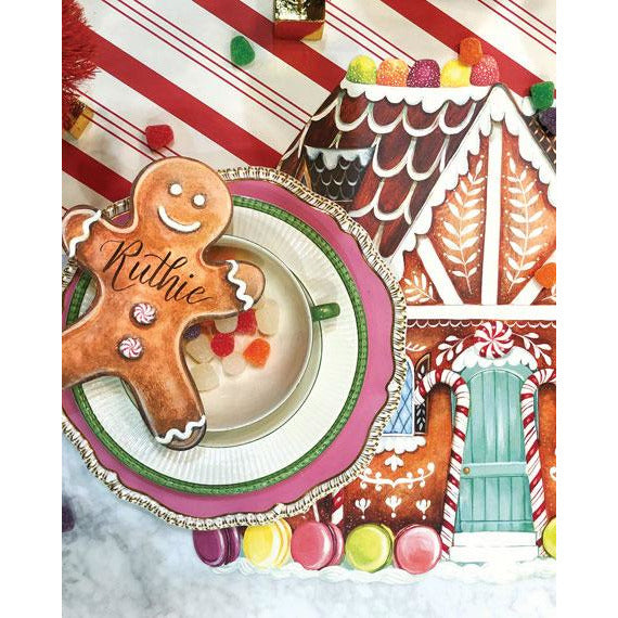 Die-Cut Gingerbread House Placemats