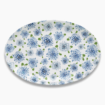 Melamine Oval  Platter - Hydrangea