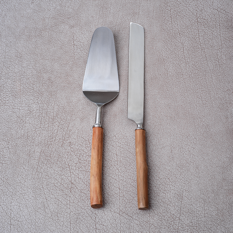 Rosewood Cake Servers