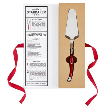 Cardboard Book Box - Red Handled Dessert Server