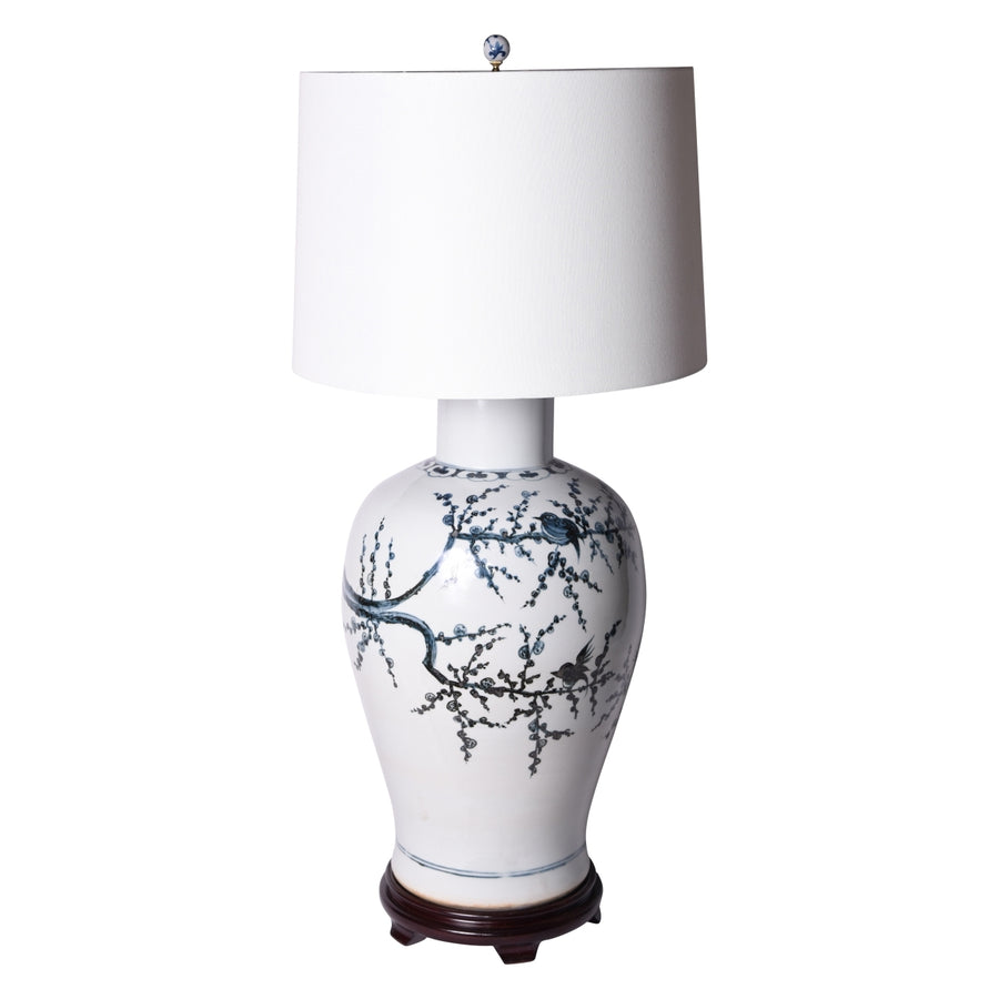 Indigo Treetop Vase Lamp