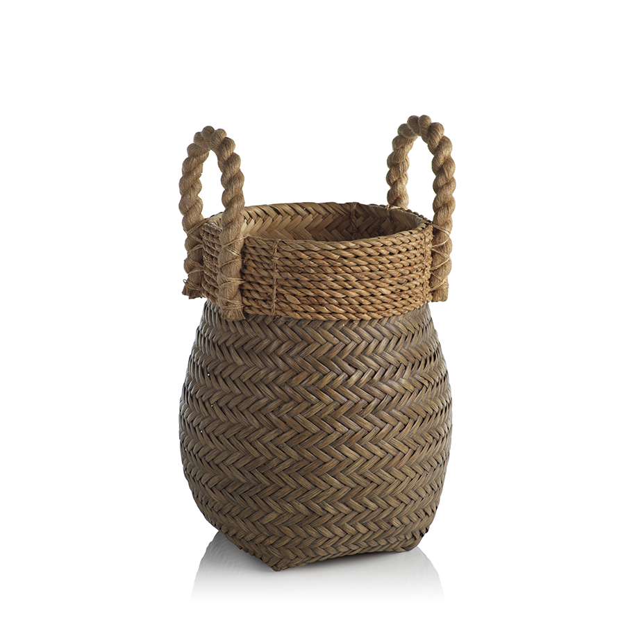 Rattan Basket with Rope Handle