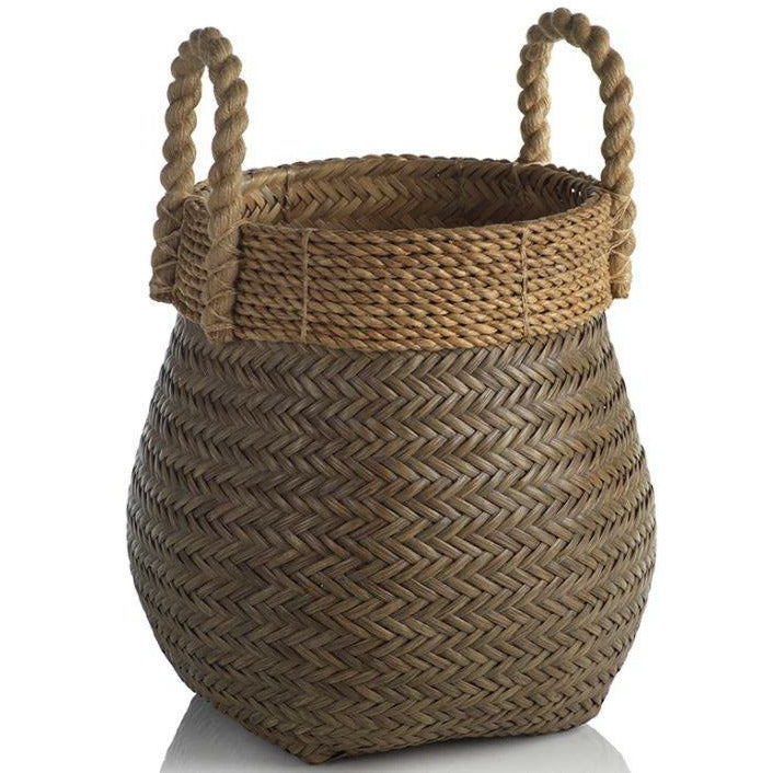 Rattan Basket with Rope Handle