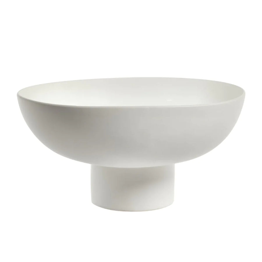 Còte d'Ivore White Ceramic Footed Bowl