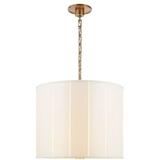 Perfect Pleat Hanging Lamp with Silk Shade