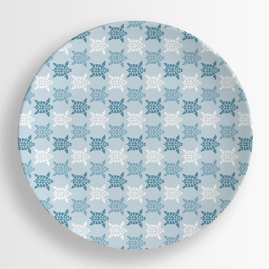 Melamine Dinner Plates - Sea Turtle  Blue Set of 4
