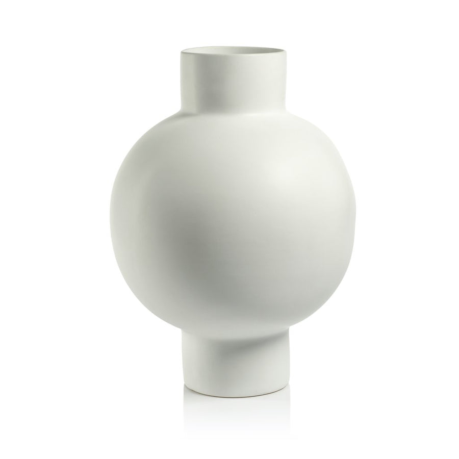 Nora White Stoneware Vase