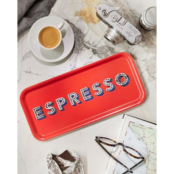 Espresso Red Tray