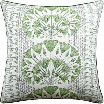 Cairo (Green / White) 22x22 Pillow