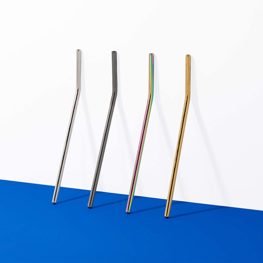 Corkcicle Stainless Gunmetal Straw 2-Pack